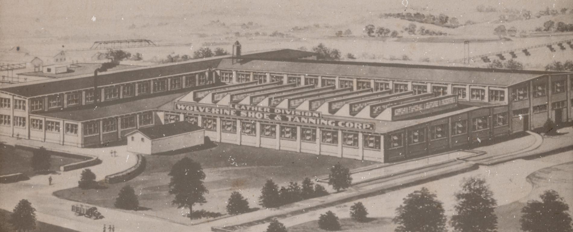 Antique Photo of Wolverine Factory Exterior