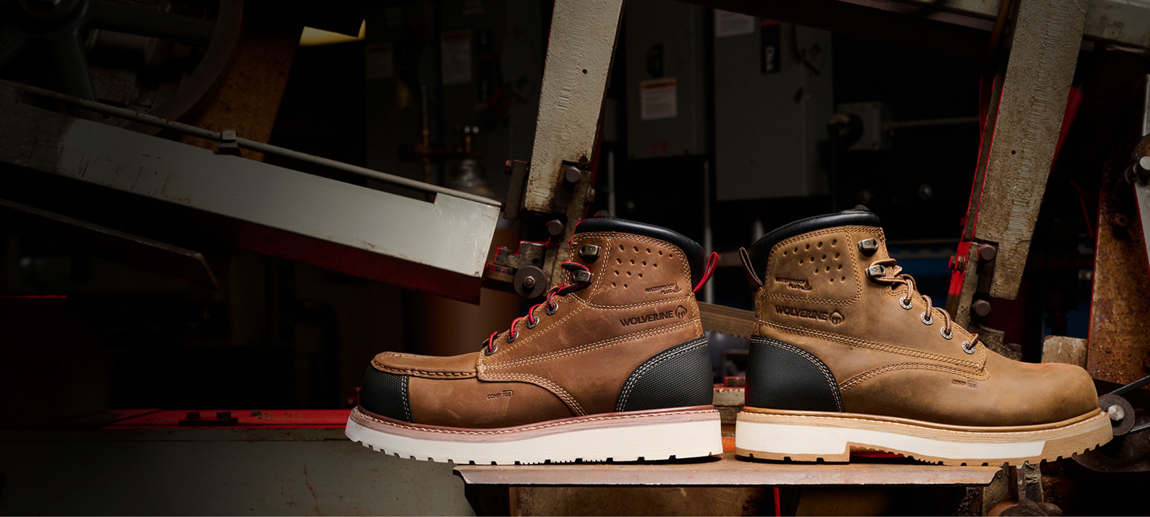 Boots in a workshop.
