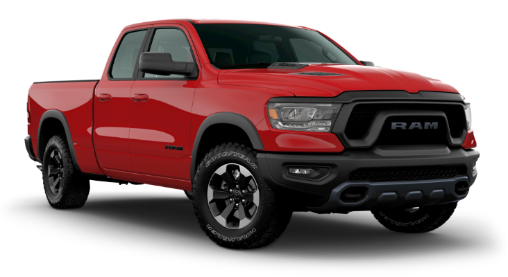 Red Ram Rebel truck.