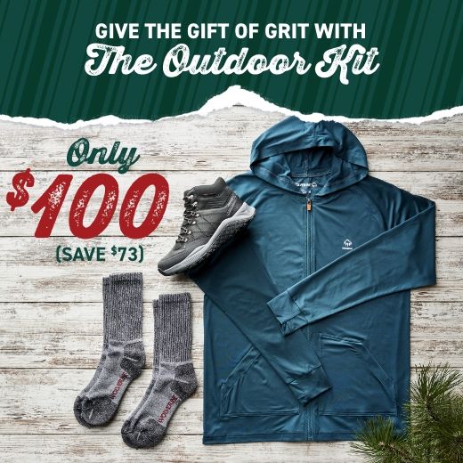 Give the gift of grit with The Outdoor Kit. Only $100 (save $73).
