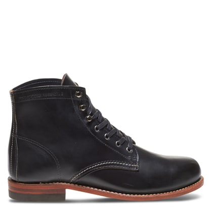 Black Wolverine 1000 Mile Plain-Toe Original Boot.