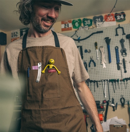 Nathan Miller in his shop.