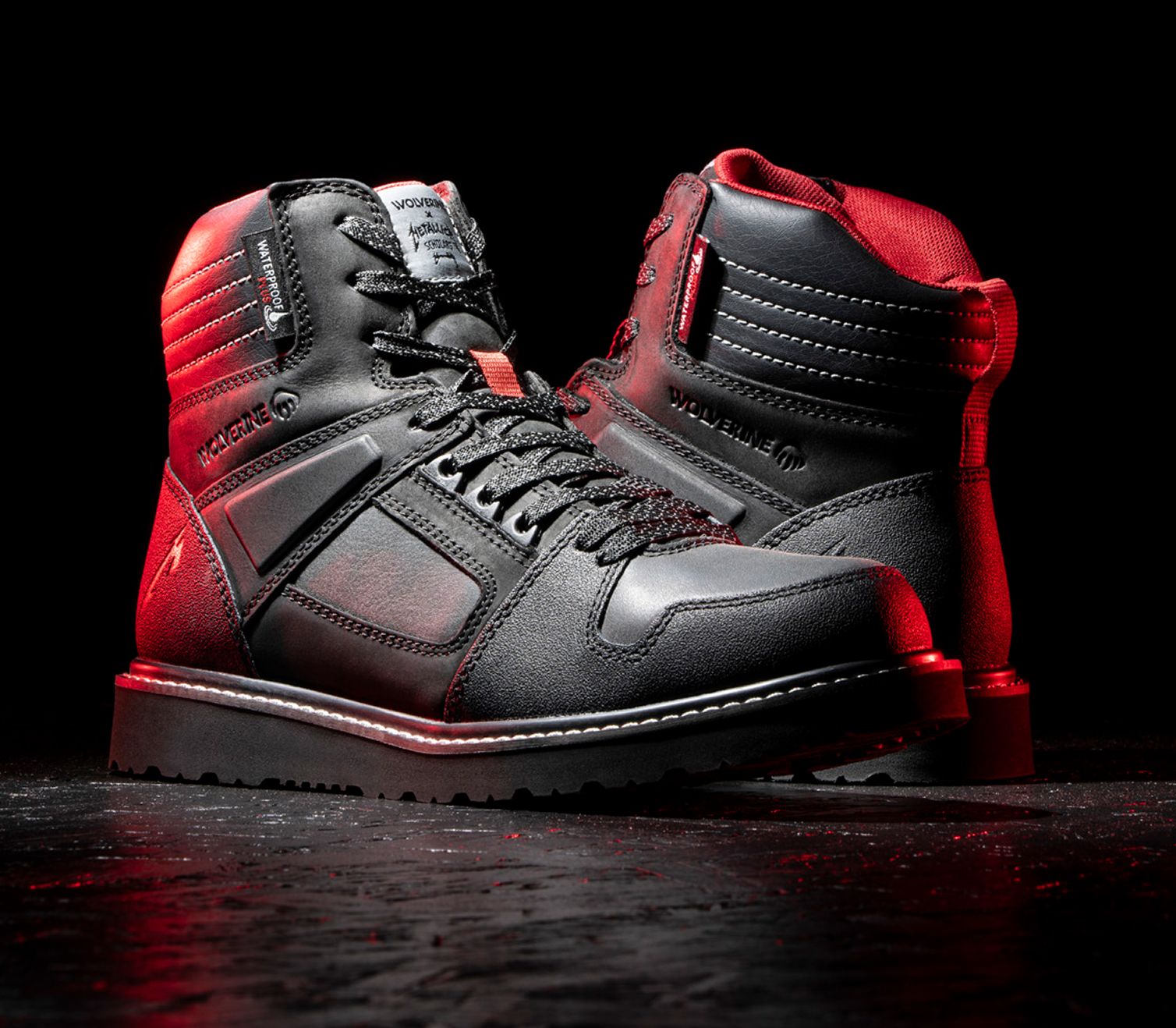 Black boots.