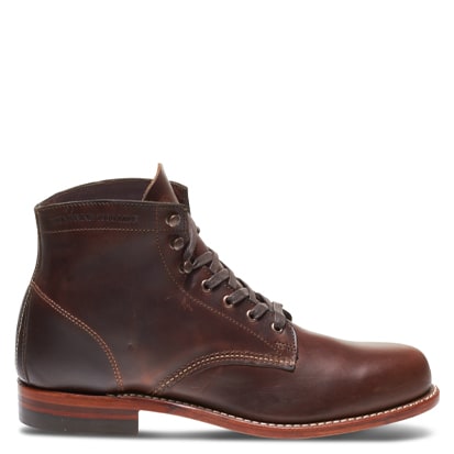 Brown Wolverine 1000 Mile Plain-Toe Original Boot.