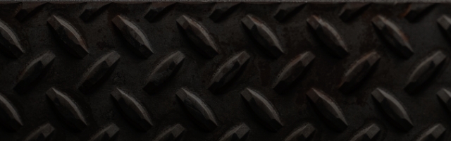 Black embossed metal floor grading.  For texture.
