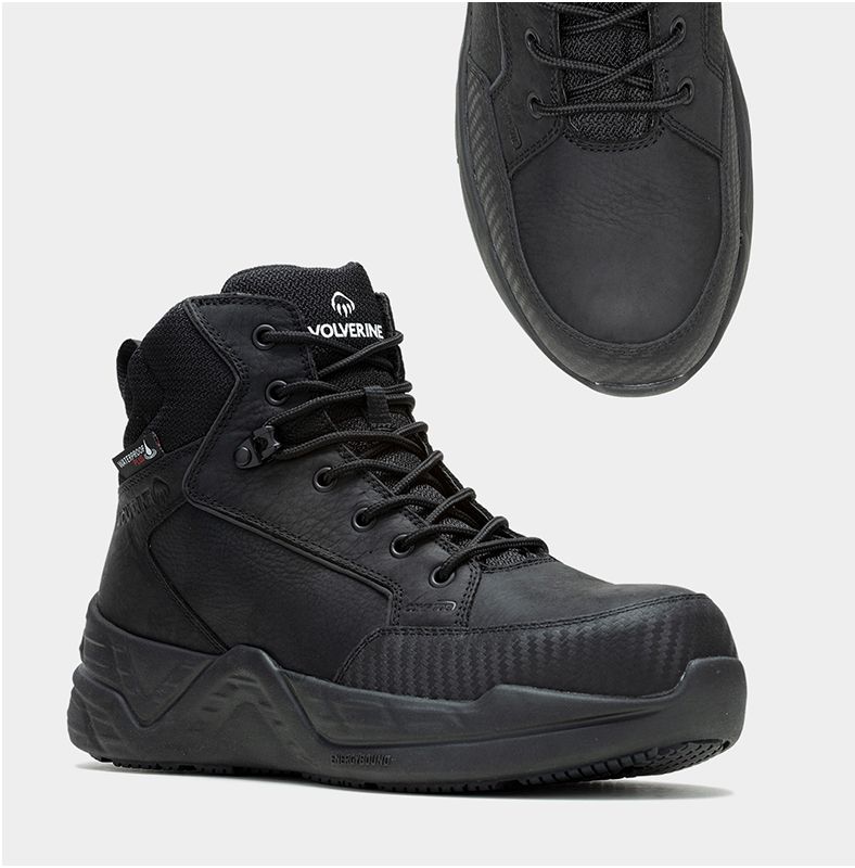 Black Wolverine work boot
