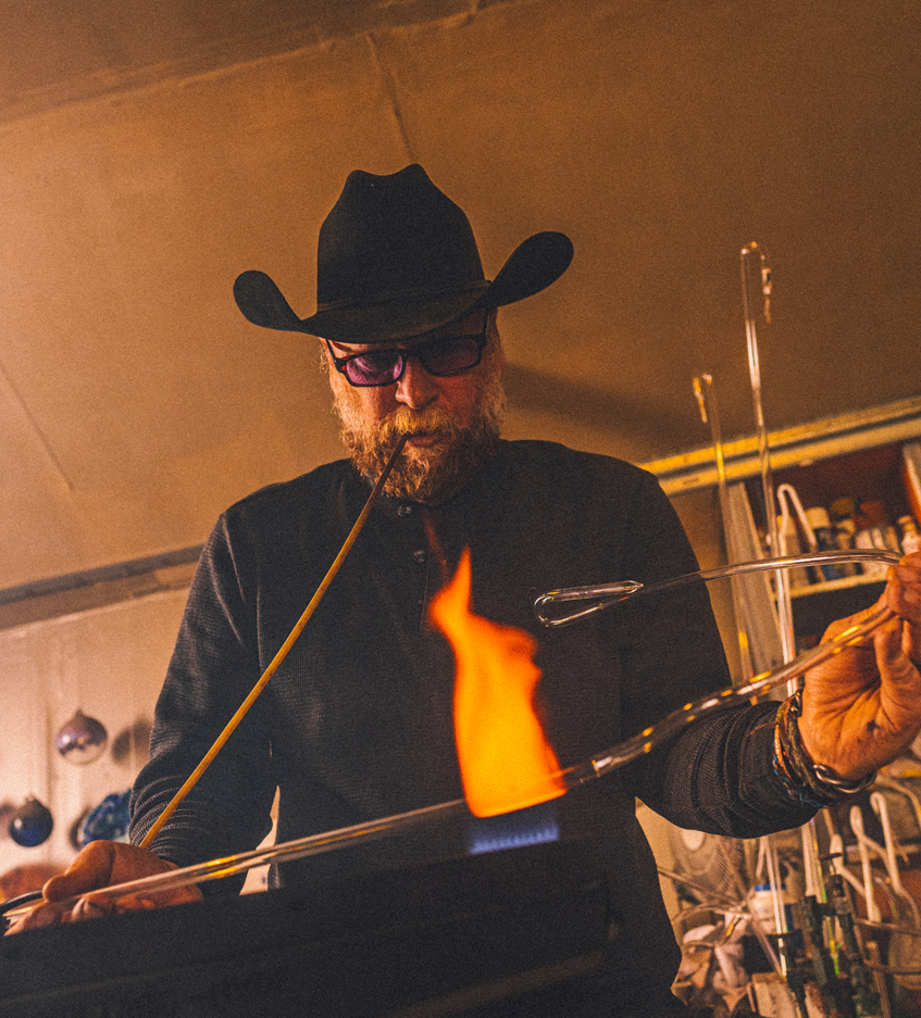 Matt Jackson at work harnessing lightning.