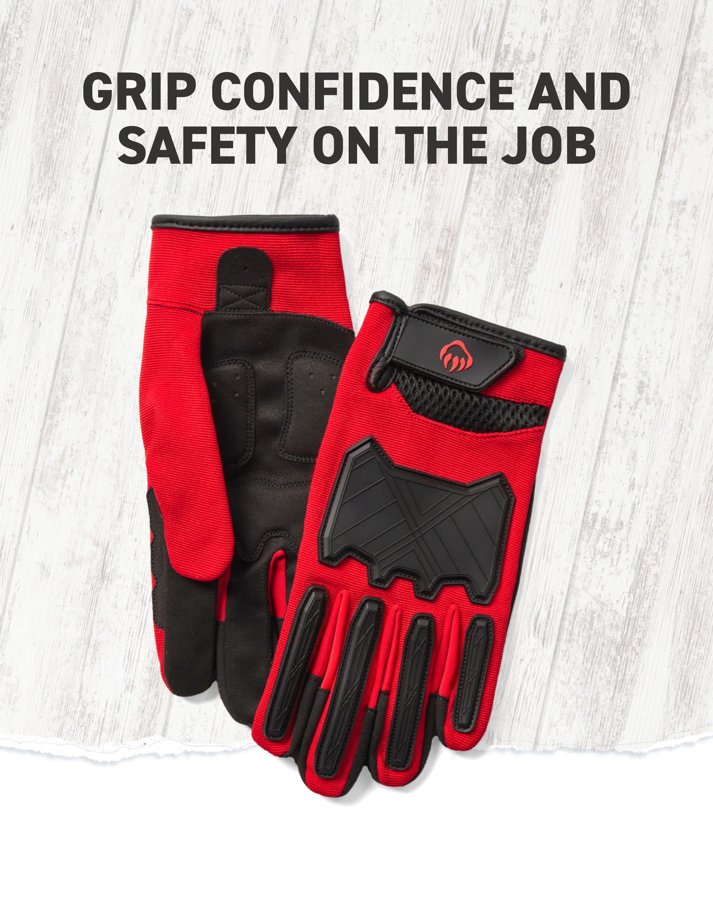 a pair of gloves on a white surface