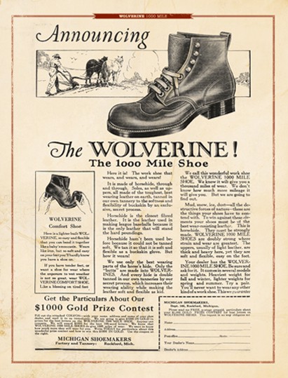 Wolverine boots history sales
