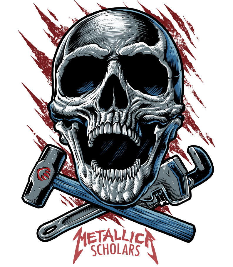 Metallica Scholar Skull logo.