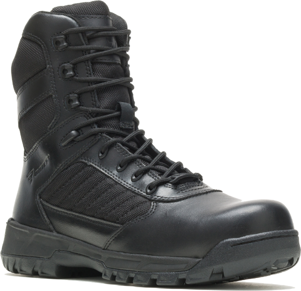 a black boot with laces