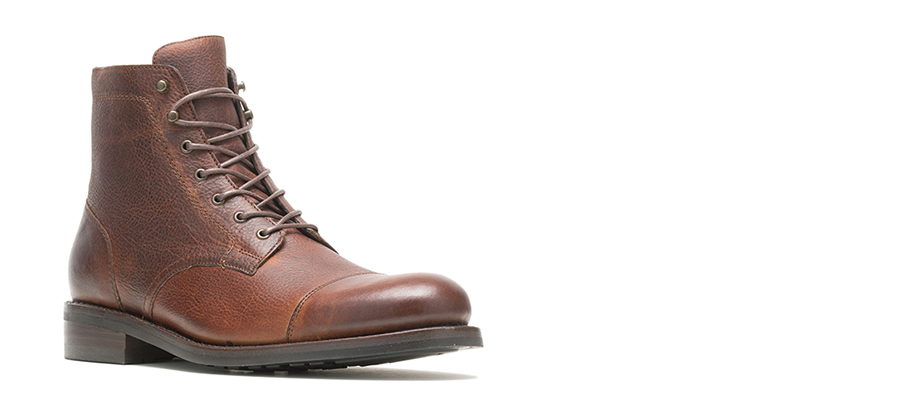 Wolverine BLVD Plain Toe in pebble brown.