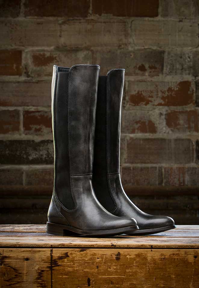Women's Grey Leather