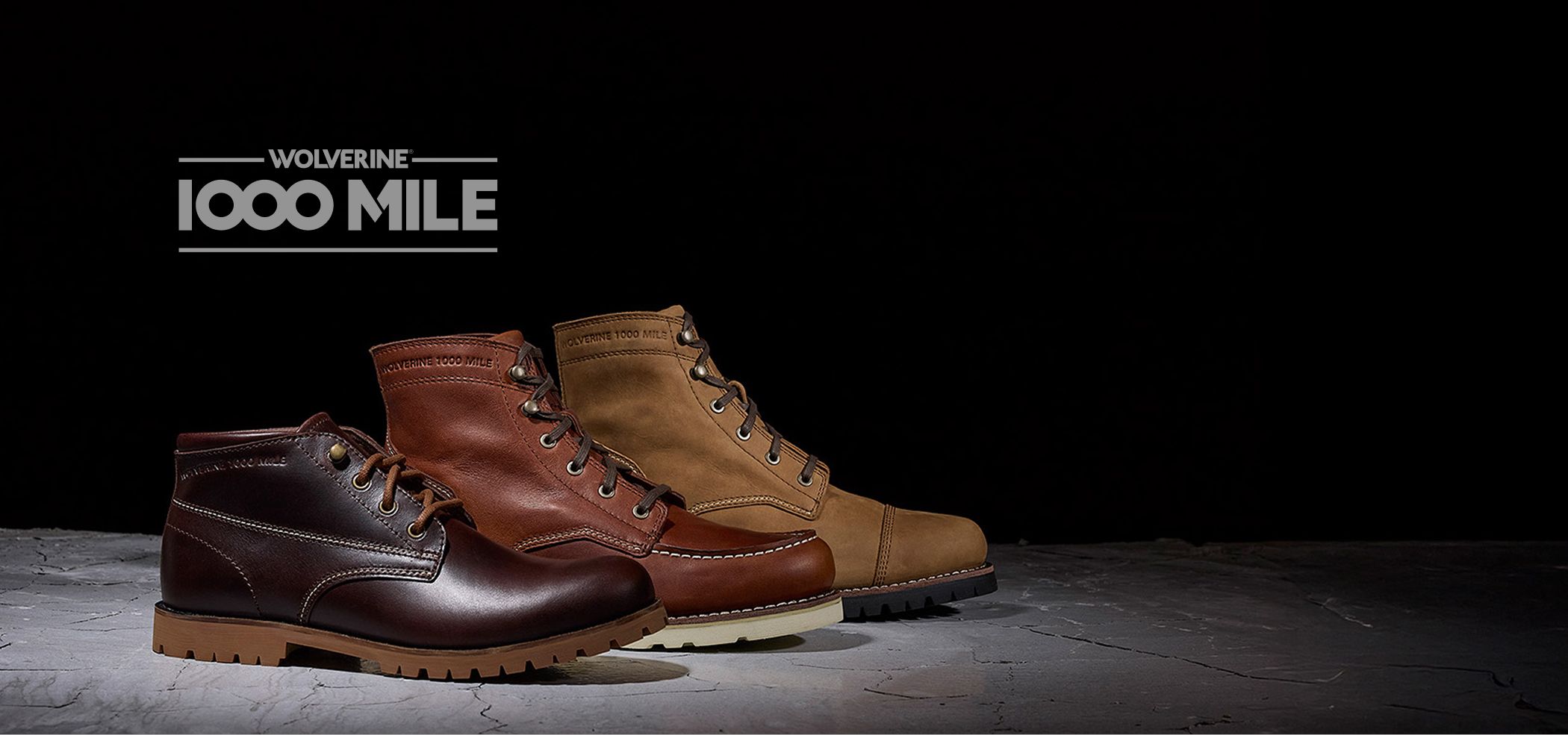 A shoe and two boots in shades of brown.