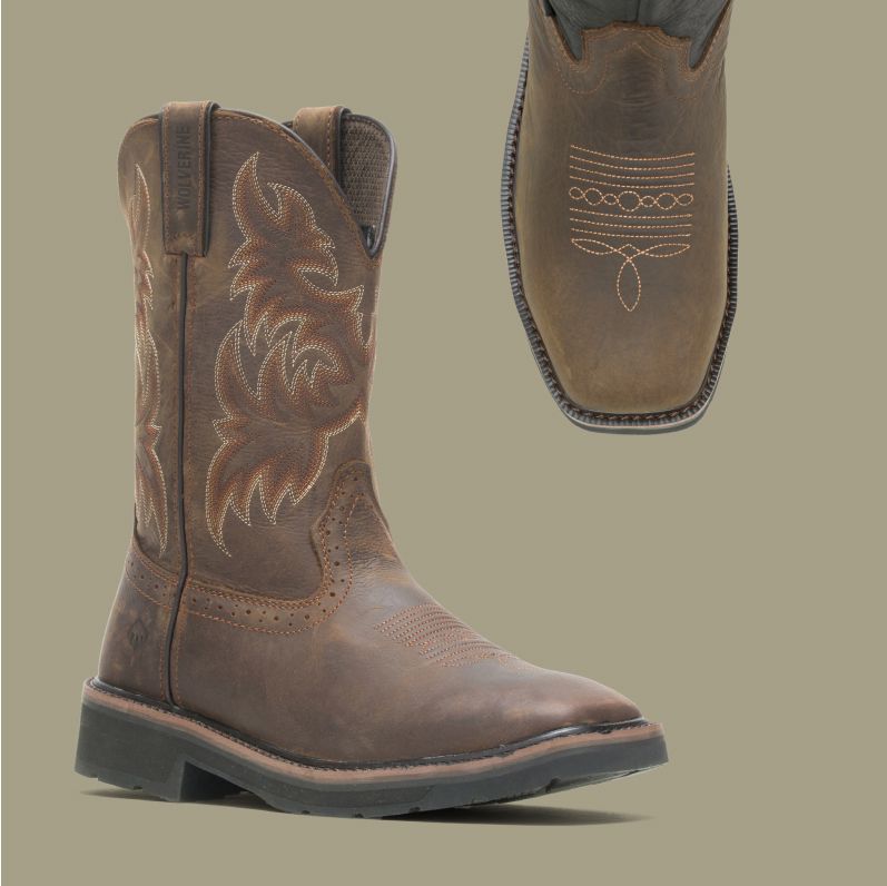 Wolverine Rancher Square Toe Wellington