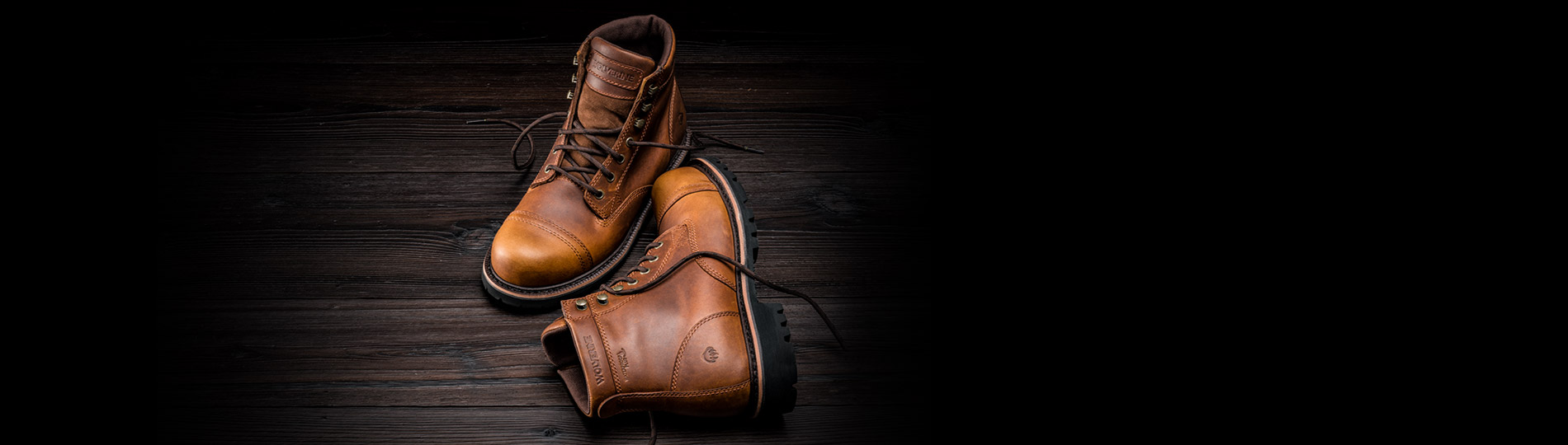 A boot cracks concrete with its heel!