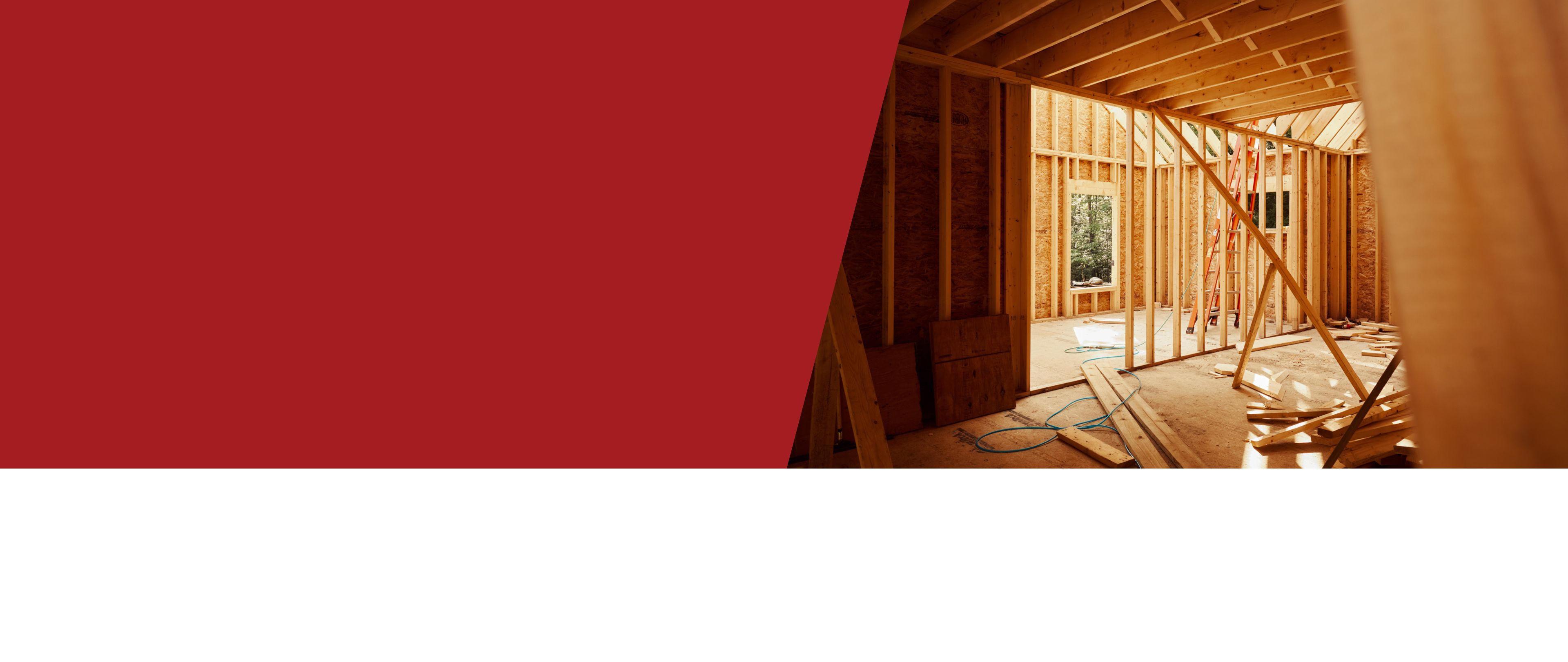 Stud walls in an unfinished home.