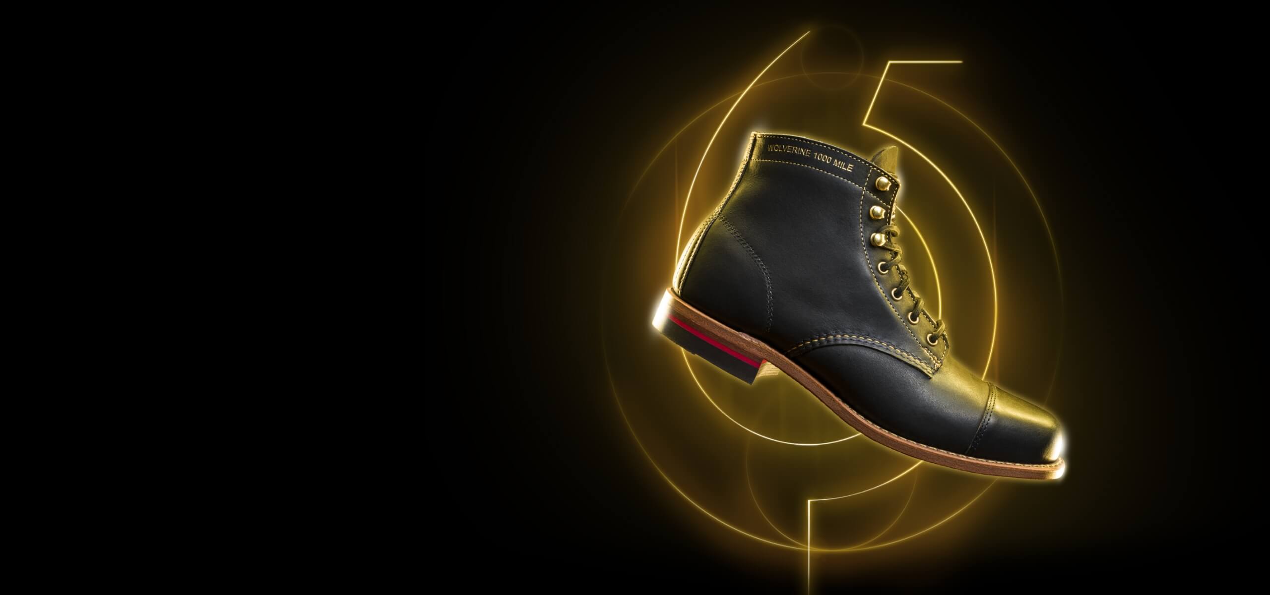 Black leather boot